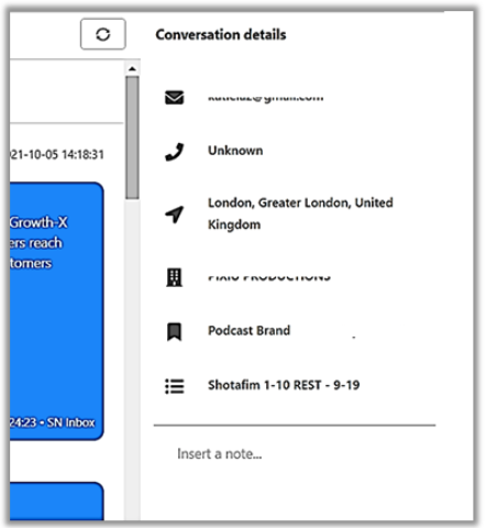 Growth-X app's conversation details