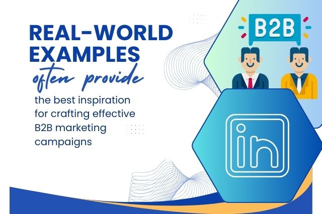 visual representation with a written tip on b2b marketing campaigns