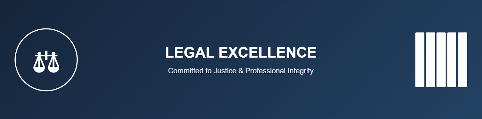 An example of a professional LinkedIn banner for lawyers